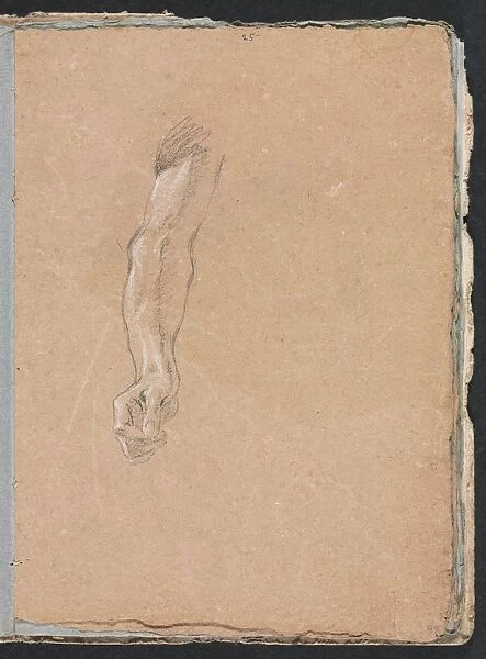 Verona Sketchbook: Right arm and hand (page 49), 1760. Creator: Francesco Lorenzi (Italian