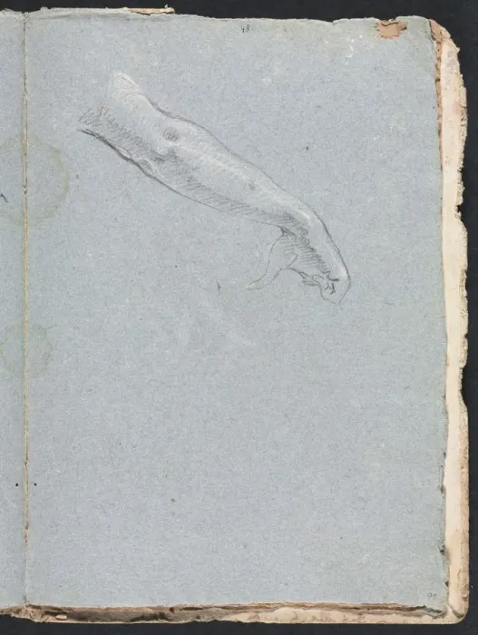 Framed Print : Verona Sketchbook: Right arm and hand (page 95), 1760. Creator: Francesco Lorenzi (Italian Framed Print : Verona Sketchbook: Right arm and hand (page 95), 1760. Creator: Francesco Lorenzi (Italian