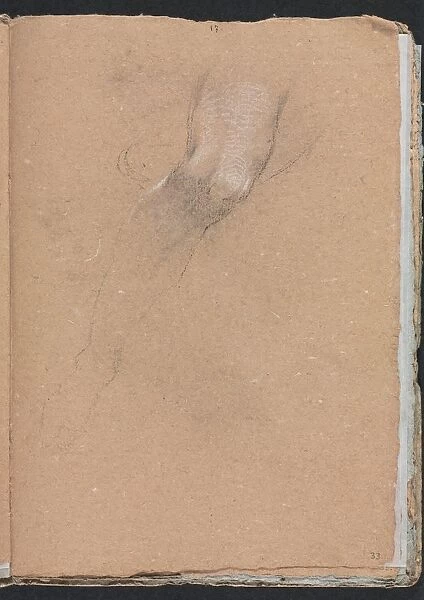 Verona Sketchbook: Right leg (page 33), 1760. Creator: Francesco Lorenzi (Italian, 1723-1787)