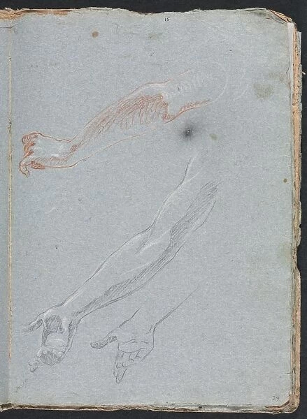 Verona Sketchbook: Study of hands and arms (page 29), 1760. Creator: Francesco Lorenzi (Italian