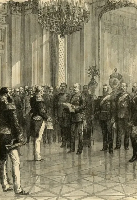Framed Print : Versailles, 1871: Proclaiming King William Emperor of Germany, 1890. Creator: Unknown Framed Print : Versailles, 1871: Proclaiming King William Emperor of Germany, 1890. Creator: Unknown