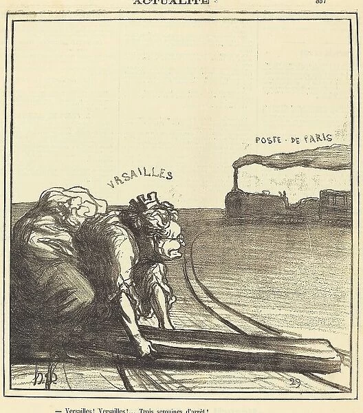 Versailles!... Trois semaines d'arrêt!, 1871. Creator: Honore Daumier