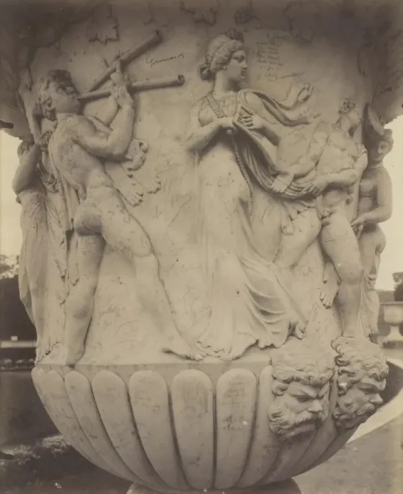 Framed Print : Versailles, Vase (Detail), 1906. Creator: Eugene Atget Framed Print : Versailles, Vase (Detail), 1906. Creator: Eugene Atget