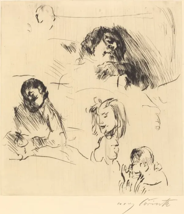 Framed Print : Verschiedene Bilnisstudien (Portrait Sketches), 1920. Creator: Lovis Corinth Framed Print : Verschiedene Bilnisstudien (Portrait Sketches), 1920. Creator: Lovis Corinth