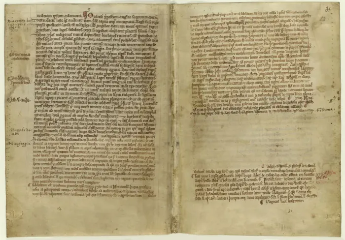 Framed Print : Verse account of Magna Carta in the Chronicle of Melrose Abbey, 1270s. Artist: Historical Document Framed Print : Verse account of Magna Carta in the Chronicle of Melrose Abbey, 1270s. Artist: Historical Document