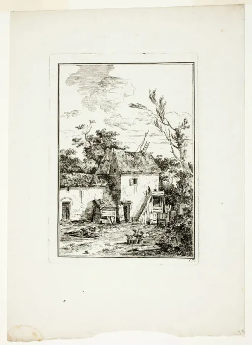 Framed Print : Vertical Landscape, c. 1779. Creator: Louis Gabriel Moreau Framed Print : Vertical Landscape, c. 1779. Creator: Louis Gabriel Moreau