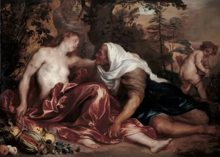 Framed Print : Vertumnus and Pomona Framed Print : Vertumnus and Pomona