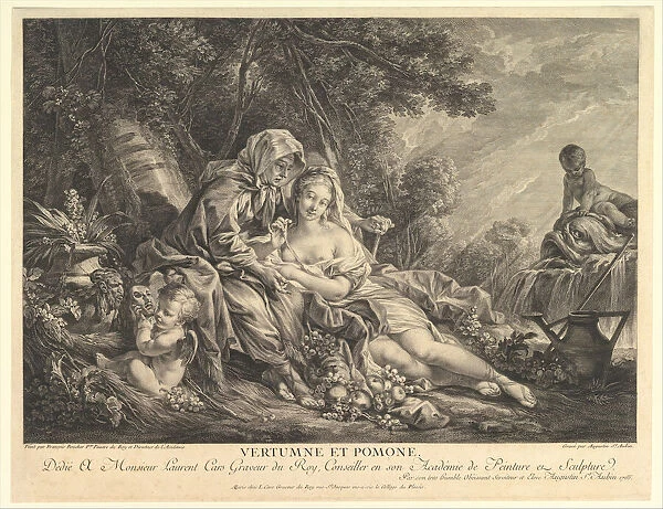 Vertumnus and Pomona, 1765. Creator: Augustin de Saint-Aubin