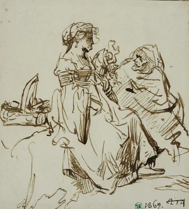 Framed Print : Vertumnus and Pomona. Creator: Rembrandt Harmensz van Rijn Framed Print : Vertumnus and Pomona. Creator: Rembrandt Harmensz van Rijn