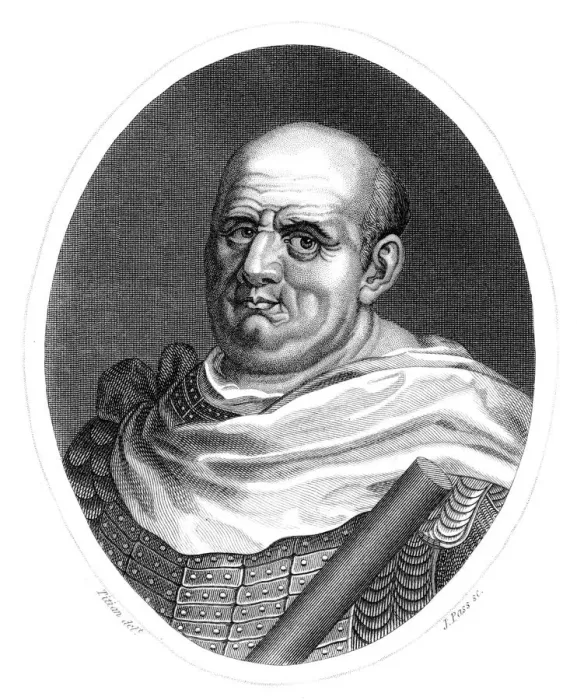 Framed Print : Vespasian Caesar, Roman Emperor. Artist: J Pass Framed Print : Vespasian Caesar, Roman Emperor. Artist: J Pass
