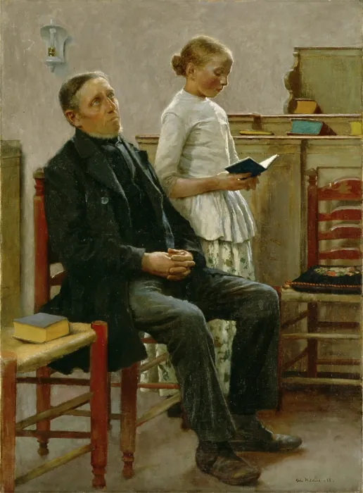 Framed Print : Vespers, 1888. Creator: Gari Melchers Framed Print : Vespers, 1888. Creator: Gari Melchers