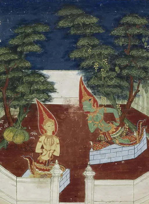 Framed Print : Vessantara Jataka, Chapter 1 (Ten Boons), c1850-1870. Creator: Unknown Framed Print : Vessantara Jataka, Chapter 1 (Ten Boons), c1850-1870. Creator: Unknown