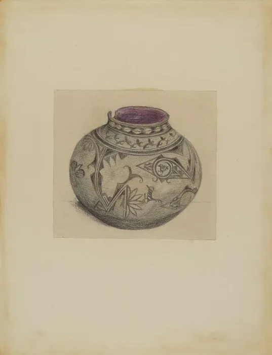 Framed Print : Vessel, 1935 / 1942. Creator: Mary Berner Framed Print : Vessel, 1935 / 1942. Creator: Mary Berner
