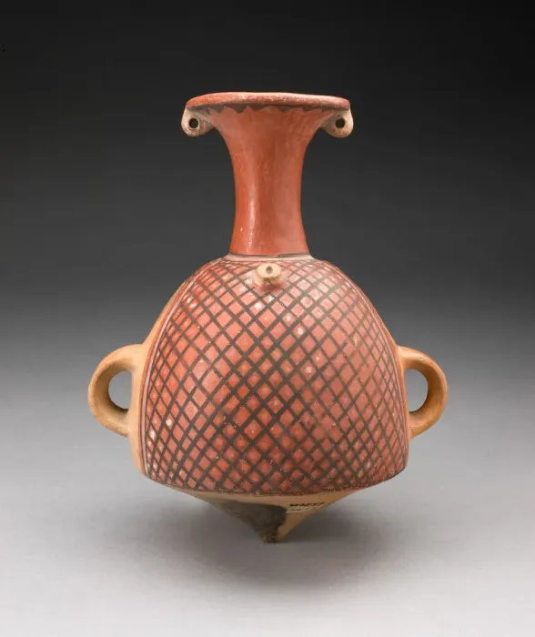 Framed Print : Vessel (Aryballos) with Textile Pattern and Spout Modeled as a Head, A. D. 1200 / 1450 Framed Print : Vessel (Aryballos) with Textile Pattern and Spout Modeled as a Head, A. D. 1200 / 1450