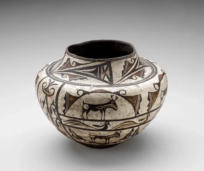 Framed Print : Vessel with deer showing red heart line, 1870-1885. Creator: Unknown Framed Print : Vessel with deer showing red heart line, 1870-1885. Creator: Unknown