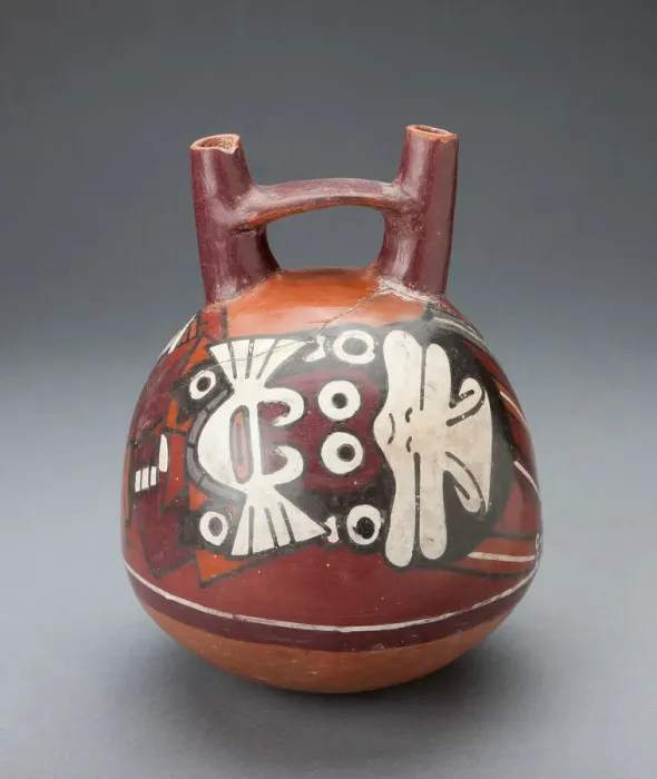 Framed Print : Vessel Depicting a Costumed Ritual Performer Wearing a Feline Mask, 180 B. C. / A. D. 500 Framed Print : Vessel Depicting a Costumed Ritual Performer Wearing a Feline Mask, 180 B. C. / A. D. 500