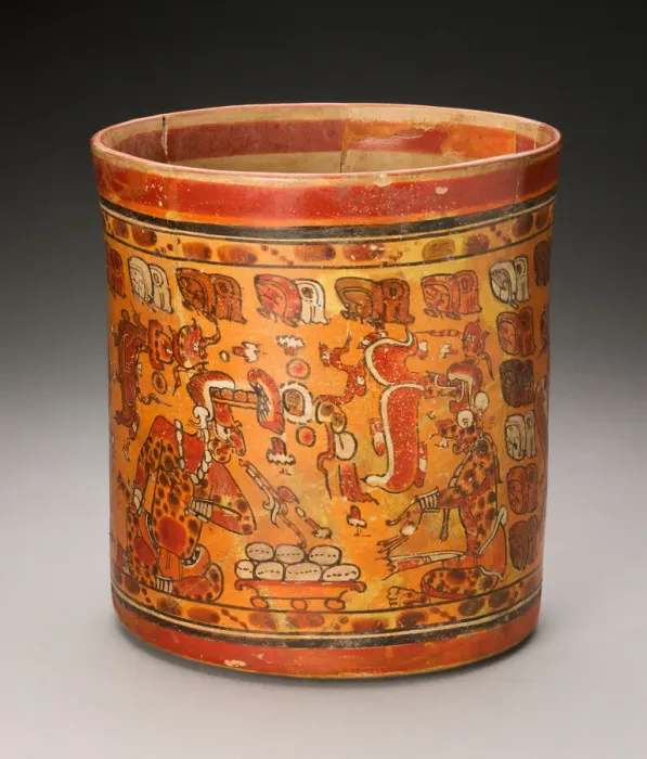 Framed Print : Vessel Depicting K awiil (God K) and Itzamna Exchanging Gifts, A. D. 700 / 800 Framed Print : Vessel Depicting K awiil (God K) and Itzamna Exchanging Gifts, A. D. 700 / 800