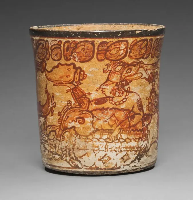 Framed Print : Vessel Depicting a Mythological Scene, A. D. 600 / 800. Creator: Unknown Framed Print : Vessel Depicting a Mythological Scene, A. D. 600 / 800. Creator: Unknown