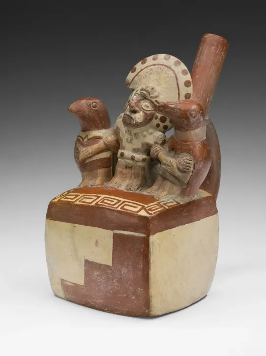 Framed Print : Vessel Depicting a Prisoner with Avian Captors, 100 B. C. / A. D. 500. Creator: Unknown Framed Print : Vessel Depicting a Prisoner with Avian Captors, 100 B. C. / A. D. 500. Creator: Unknown