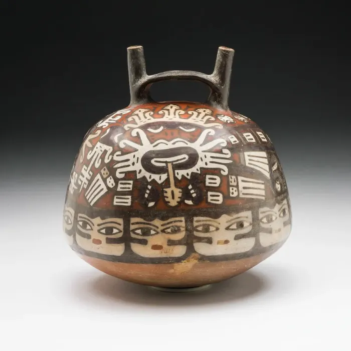 Framed Print : Vessel Depicting Ritual Performer Wearing a Feline Mask with a Symbolic Headdress Framed Print : Vessel Depicting Ritual Performer Wearing a Feline Mask with a Symbolic Headdress