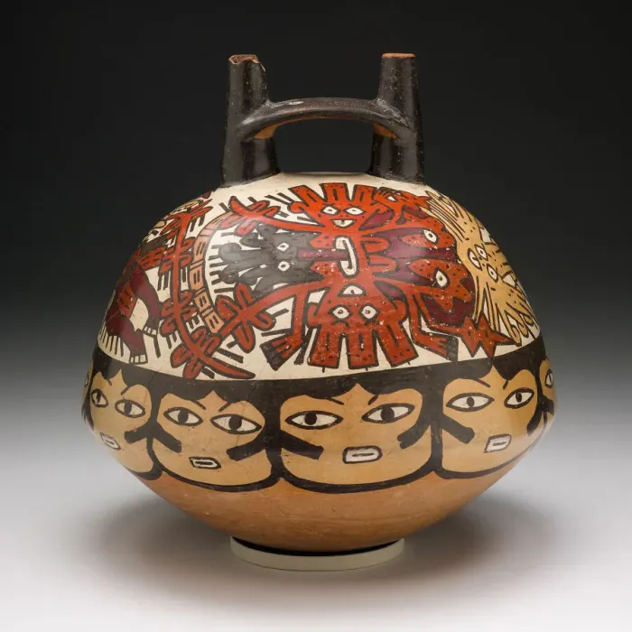 Framed Print : Vessel Depicting Ritual Performer Wearing a Feline Mask with a Symbolic Trail, 180 B. C. / A Framed Print : Vessel Depicting Ritual Performer Wearing a Feline Mask with a Symbolic Trail, 180 B. C. / A