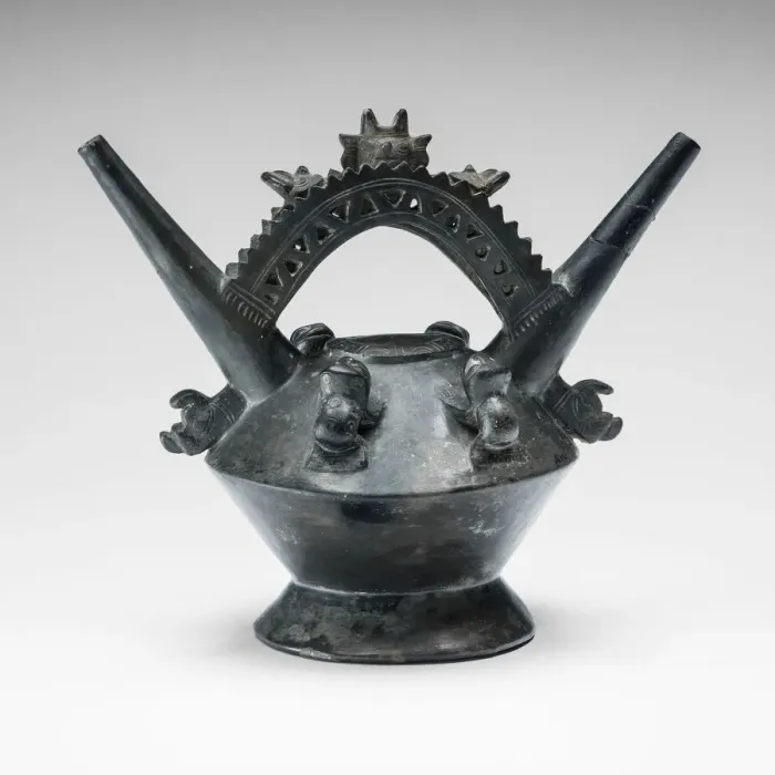 Framed Print : Vessel with Double-Horned Spouts, A. D. 1000 / 1470. Creator: Unknown Framed Print : Vessel with Double-Horned Spouts, A. D. 1000 / 1470. Creator: Unknown