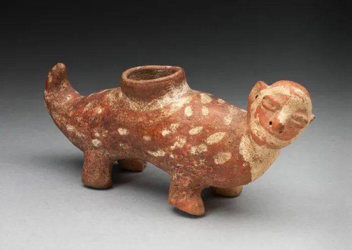 Framed Print : Vessel in the Form of an Animal with Four Legs and Long Tail, 400 B. C. / A. D. 200 Framed Print : Vessel in the Form of an Animal with Four Legs and Long Tail, 400 B. C. / A. D. 200
