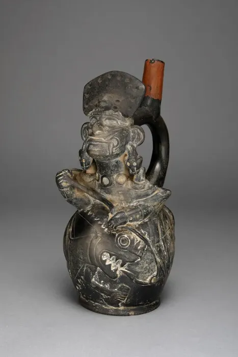 Framed Print : Vessel in the Form of a Figure, Possibly Ai-Apec, Fishing, 100 B. C. / A. D. 500 Framed Print : Vessel in the Form of a Figure, Possibly Ai-Apec, Fishing, 100 B. C. / A. D. 500
