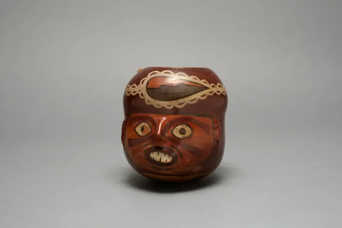 Framed Print : Vessel in the Form of a Human Head, Probably a Trophy Head, 180 B. C. / A. D. 500 Framed Print : Vessel in the Form of a Human Head, Probably a Trophy Head, 180 B. C. / A. D. 500