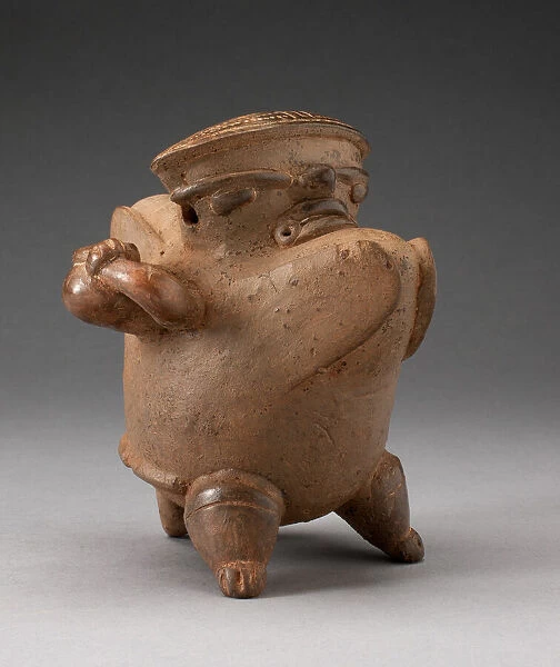 Vessel in the Form of a Hunchback Figure Carrying a Jar, A. D. 1200  /  1500. Creator: Unknown