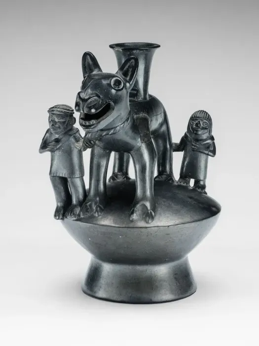 Framed Print : Vessel in the Form of a Llama and Attendant Figures, A. D. 1200 / 1450. Creator: Unknown Framed Print : Vessel in the Form of a Llama and Attendant Figures, A. D. 1200 / 1450. Creator: Unknown