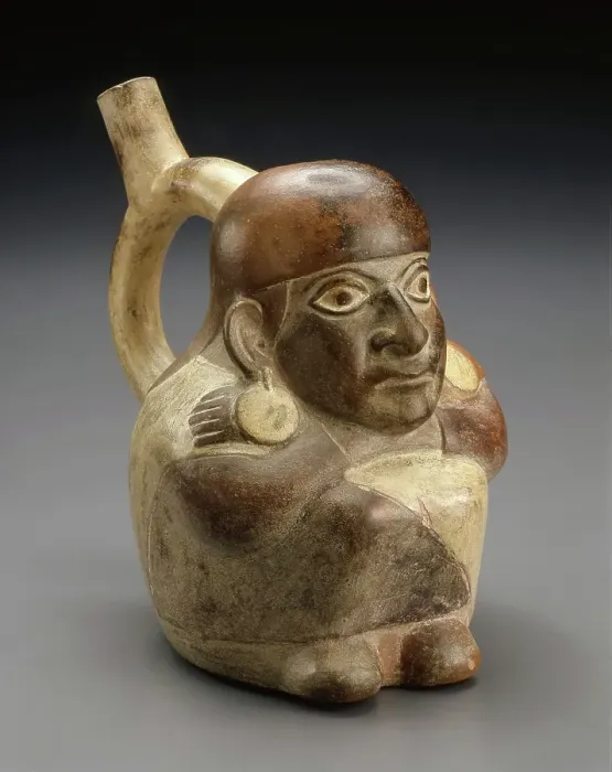 Framed Print : Vessel in the form of a seated figure, 300-500. Creator: Unknown Framed Print : Vessel in the form of a seated figure, 300-500. Creator: Unknown