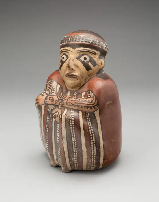 Framed Print : Vessel in the Form of a Seated Figure with Tattooed Arms, 180 B. C. / A. D. 500 Framed Print : Vessel in the Form of a Seated Figure with Tattooed Arms, 180 B. C. / A. D. 500