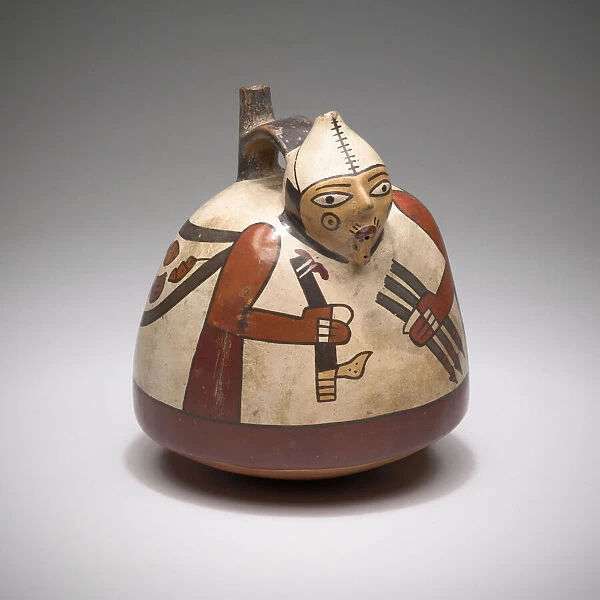 Vessel in the Form of a Warrior Holding Weapons, 180 B. C.  /  A. D. 500. Creator: Unknown