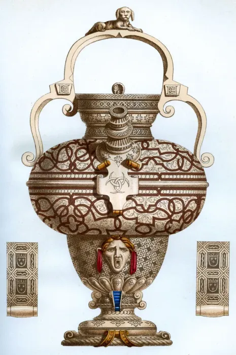 Framed Print : Vessel of Henri II ware, 16th century, (1870). Artist: Franz Kellerhoven Framed Print : Vessel of Henri II ware, 16th century, (1870). Artist: Franz Kellerhoven