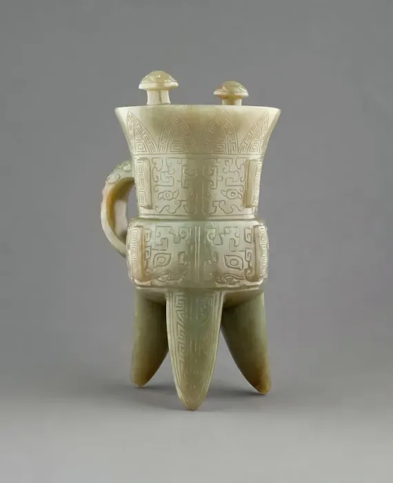 Framed Print : Vessel (jia) with stand, 1644-1912. Creator: Unknown Framed Print : Vessel (jia) with stand, 1644-1912. Creator: Unknown
