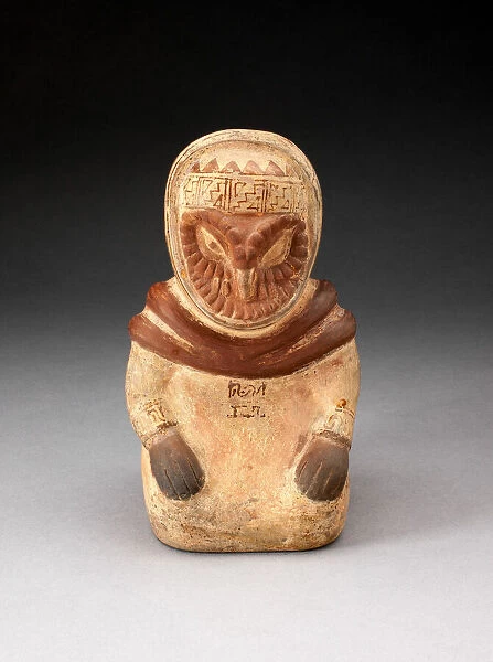 Vessel with Missing Spout in the Form of a Seated Anthropomorphic Owl, 100 B. C.  /  A. D. 500