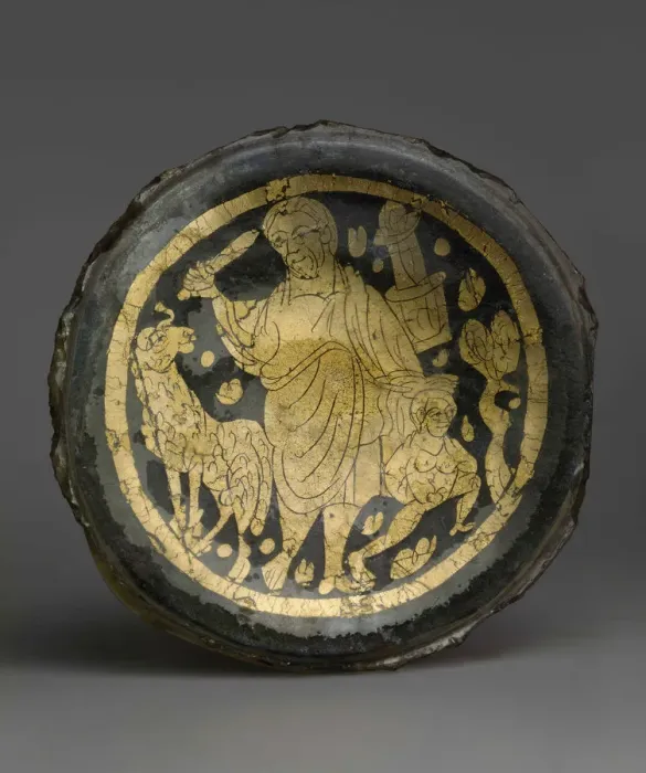 Framed Print : Bottom of a Vessel with Scene of the Sacrifice of Isaac, 4th century. Artist: West European Applied Art Framed Print : Bottom of a Vessel with Scene of the Sacrifice of Isaac, 4th century. Artist: West European Applied Art
