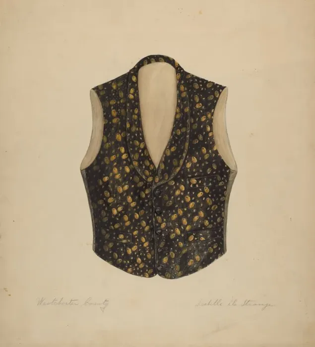 Framed Print : Vest, 1935 / 1942. Creator: Isabelle De Strange Framed Print : Vest, 1935 / 1942. Creator: Isabelle De Strange