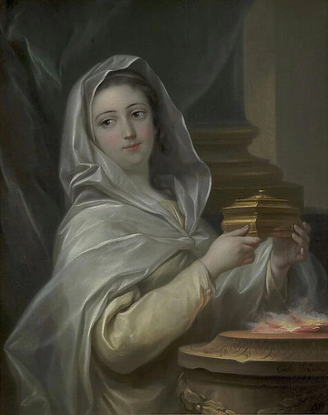 A Vestal. Woman portrayed as a Vestal?;Portrait of a Woman as a Vestal?;A Vestal, 1750. Creator: Carle van Loo