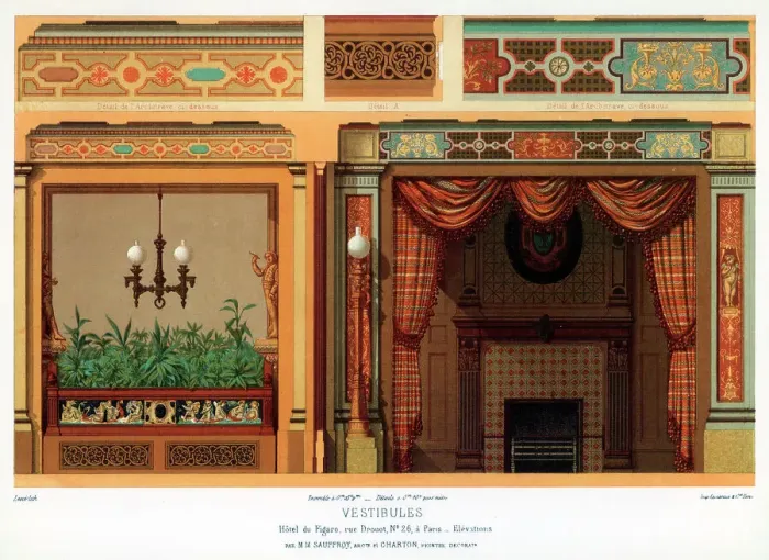 Framed Print : The vestibule of the Hotel du Figaro, Paris, France, 20th century. Artist: G Sanier Framed Print : The vestibule of the Hotel du Figaro, Paris, France, 20th century. Artist: G Sanier