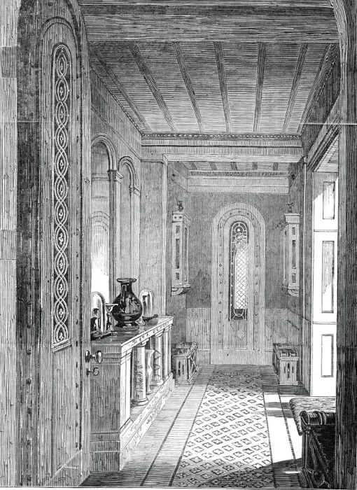 Framed Print : The Vestibule, Lansdown Tower, 1845. Creator: Unknown Framed Print : The Vestibule, Lansdown Tower, 1845. Creator: Unknown