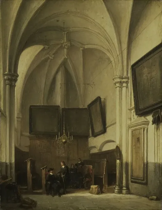 Framed Print : Vestry of the Church of St Stephen in Nijmegen, 1850-1891. Creator: Johannes Bosboom