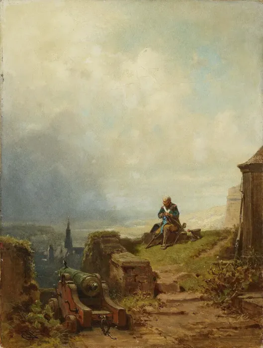 Framed Print : The Veteran, c. 1870. Creator: Spitzweg, Carl (1808-1885) Framed Print : The Veteran, c. 1870. Creator: Spitzweg, Carl (1808-1885)