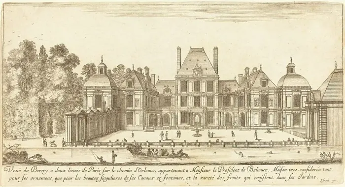 Framed Print : Veue de Berny a deux lieues de Paris sur le chemin d'Orléans, 1651. Creator: Israel Silvestre Framed Print : Veue de Berny a deux lieues de Paris sur le chemin d'Orléans, 1651. Creator: Israel Silvestre