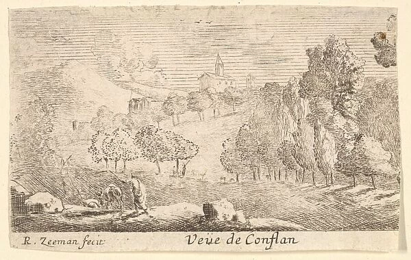 Veüe de Conflans, mid-17th century. Creator: Reinier Zeeman