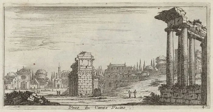 Framed Print : Veüe du Campo Vacine, 1640-1660. Creator: Israel Silvestre Framed Print : Veüe du Campo Vacine, 1640-1660. Creator: Israel Silvestre