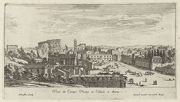 Veue du Campo Vacine et Colisée a Rome, 1640-1660. Creator: Israel Silvestre