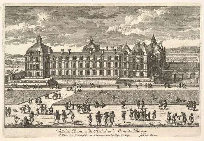 Framed Print : Veüe du Chateau de Richelieu du Cotedu Parc, 17th century Framed Print : Veüe du Chateau de Richelieu du Cotedu Parc, 17th century