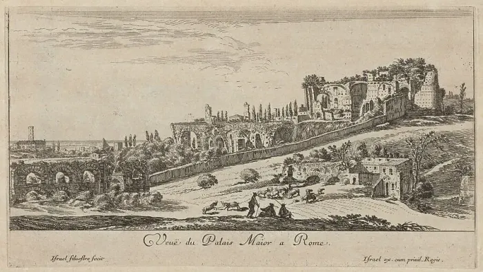 Framed Print : Veuë du Palais Maior a Rome, 1640-1660. Creator: Israel Silvestre Framed Print : Veuë du Palais Maior a Rome, 1640-1660. Creator: Israel Silvestre